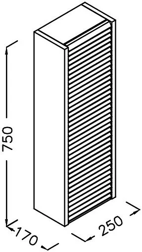Шкаф-пенал подвесной Isvea Suit 25 белый/дуб 27SU2065025