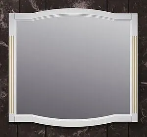 Зеркало Opadiris Лаура 100 белый матовый с золотой патиной Z0000007091, 1