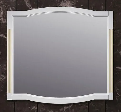 Зеркало Opadiris Лаура 100 белый матовый с золотой патиной Z0000007091