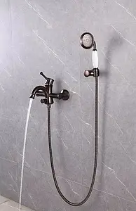 Смеситель для ванны Lemark Peretto чёрный кофе/белый LM6302RB Смеситель для ванны Lemark Peretto чёрный кофе/белый LM6302RB, 3