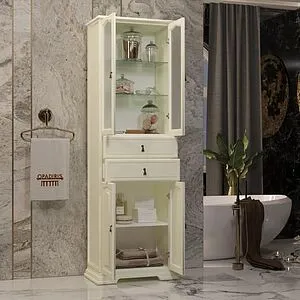 Шкаф-пенал напольный двухстворчатый Opadiris Риспекто 60 слоновая кость 00-00005842, 4