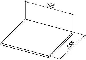 Полка для стеллажа Allen Brau Liberty графит структ 1.33009.GR-S, 1