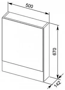Шкаф-зеркало Aquanet Верона 50 L белый 00207763 Шкаф-зеркало Aquanet Верона 50 L белый 00207763, 2