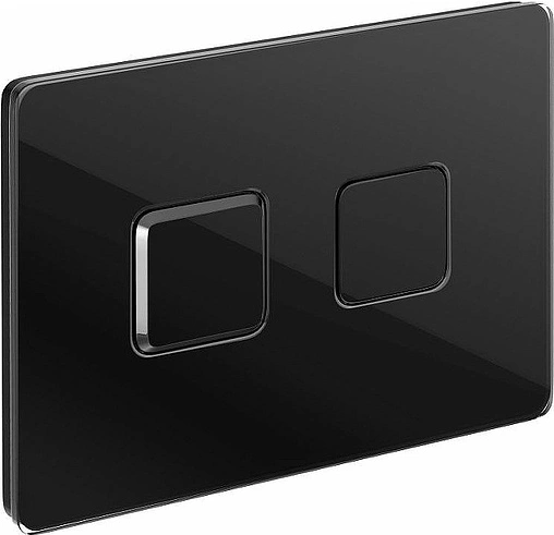 Клавиша смыва для унитаза Cersanit Accento Square 63529 черный глянцевый