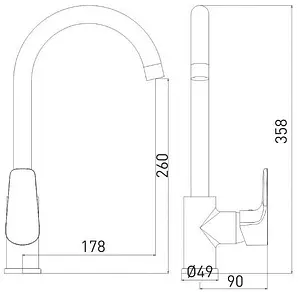 Смеситель для кухни Gross Aqua Evo чёрный матовый 3118297MB-B02 Смеситель для кухни Gross Aqua Evo чёрный матовый 3118297MB-B02, 2