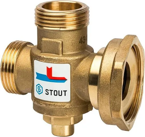 Трехходовой термостатический антиконденсационный клапан 1&quot; Kvs 3.2 Stout SVM-0050-326005