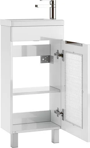 Тумба-умывальник напольный Айсберг Кристалл 40 белый DA1805T+1WH302500