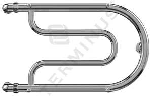 Полотенцесушитель водяной Terminus Фокстрот AISI 32х2 320х600 полированная сталь 4620768881244, 1
