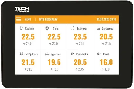 Проводная панель управления контроллером Wi-Fi TECH ST-M-9r черный WG.11.0514