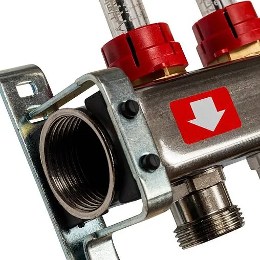 Группа коллекторная с расходомерами 4 отвода 1"в/в x ¾"ек Stout SMS-0927-000004