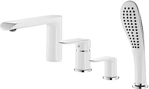 Смеситель на борт ванны на 4 отверстия IDDIS Calipso белый/хром CALSB42i07 Смеситель на борт ванны на 4 отверстия IDDIS Calipso белый/хром CALSB42i07, 1