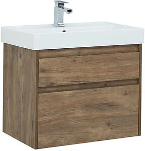 Тумба-умывальник подвесная Aquanet Nova Lite 75 дуб рустикальный 00249515+00242338, 1