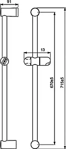 Душевая штанга Vidima Fresh M хром BA195AA, 2