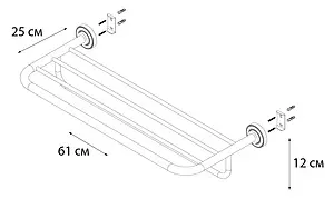 Полка для полотенец Fixsen Antik античная латунь FX-61115 Полка для полотенец Fixsen Antik античная латунь FX-61115, 3
