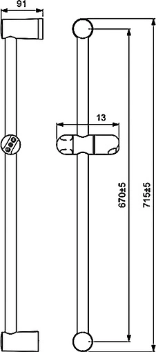 Душевая штанга Vidima Fresh M хром BA195AA
