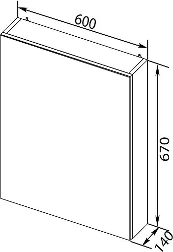 Шкаф-зеркало Aquanet Порто 60 R белый 00195727