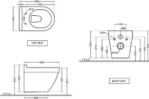 Унитаз подвесной безободковый Jaquar Solo белый SLS-WHT-6953BIUFSM, 2