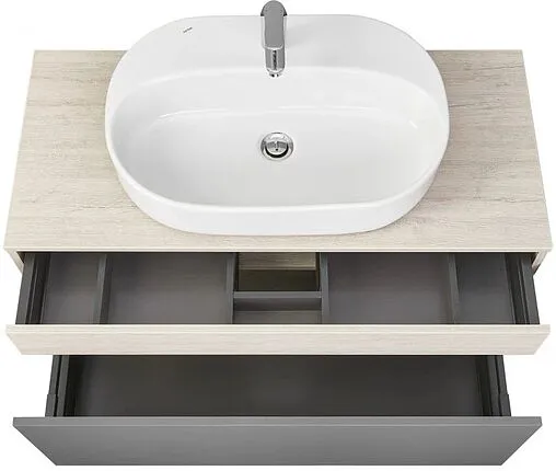 Тумба-умывальник подвесная Aquaton Лофт Урбан 100 графит/орегон 1A2477K5LQX60