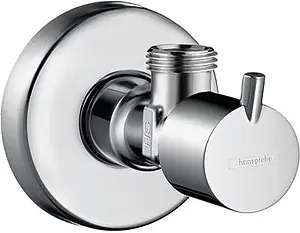 Кран шаровый угловой ½&quot;н x ⅜&quot;н хром Hansgrohe S 13901000, 1