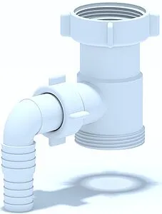 Вставка для сифона с адаптером для бытовой техники Ани Пласт белый M110 Вставка для сифона с адаптером для бытовой техники Ани Пласт белый M110, 1