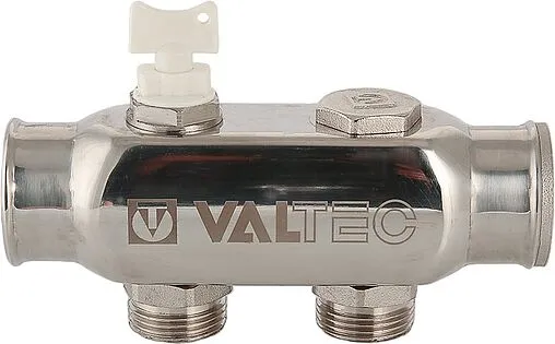 Коллектор распределительный проходной 10 отводов 1&quot;в/в x ¾&quot;ек Valtec VTc.505.SS.060510