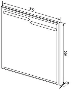 Зеркало с подсветкой Aquanet Модена 85 белый 00196966 Зеркало с подсветкой Aquanet Модена 85 белый 00196966, 2