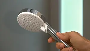 Лейка ручного душа Hansgrohe Crometta 100 Vario 2jet EcoSmart хром/белый 26332400 Лейка ручного душа Hansgrohe Crometta 100 Vario 2jet EcoSmart хром/белый 26332400, 4