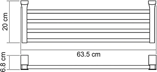 Полка для полотенец Wasserkraft Leine хром/белый 5011WHITE