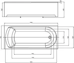 Ванна акриловая Aquatek Ника 170x75 NIK170-0000001 Ванна акриловая Aquatek Ника 170x75 NIK170-0000001, 2
