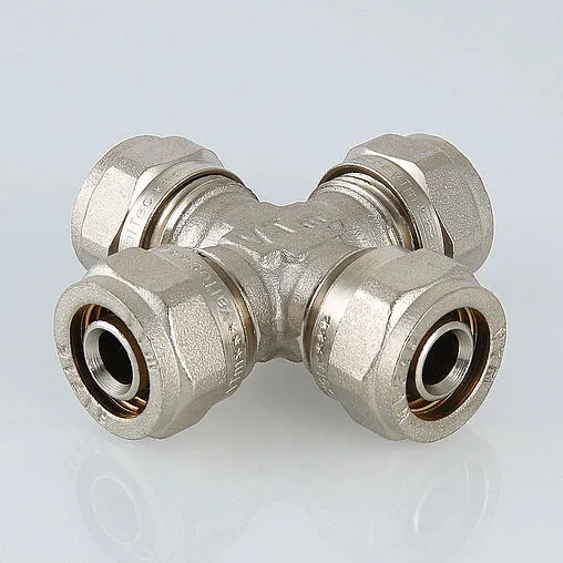 Крестовина компрессионная редукционная 20мм x 16мм x 20мм x 16мм Valtec VTm.341.N.201620