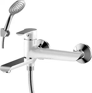 Смеситель для ванны Rossinka белый/хром W35-33 Смеситель для ванны Rossinka белый/хром W35-33, 1