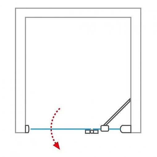 Дверь в нишу 800мм прозрачное стекло Roltechnik Elegant Line GDN⅛00 P 134-800000P-00-02
