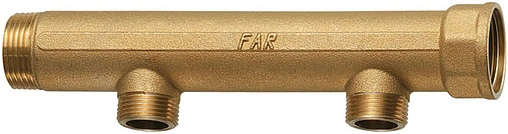Коллектор распределительный проходной 2 отвода 1¼&quot;в/н x ¾&quot;н Far FK 3616 11434