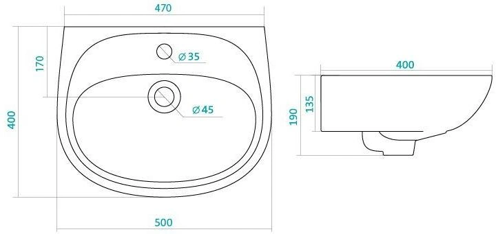 Раковина Santek Анимо 50 белый 1WH110496 Раковина Santek Анимо 50 белый 1WH110496