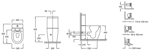 Чаша унитаза Jacob Delafon Soprano белый UJAK102-0