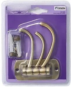 Крючок поворотный тройной Fixsen Antik бронза FX-61105C Крючок поворотный тройной Fixsen Antik бронза FX-61105C, 3
