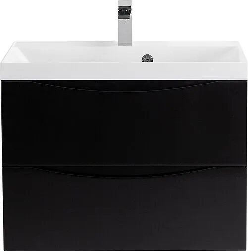 Тумба под умывальник подвесная BelBagno MARINO 70 Nero Lucido MARINO-700-2C-SO-NL-P
