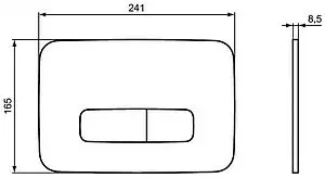 Комплект 5 в 1 Ideal Standard Tesi AquaBlade T3868V1/123AC с кнопкой белый матовый, 4