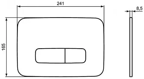 Комплект 5 в 1 Ideal Standard Tesi AquaBlade T3868V1/123AC с кнопкой белый матовый
