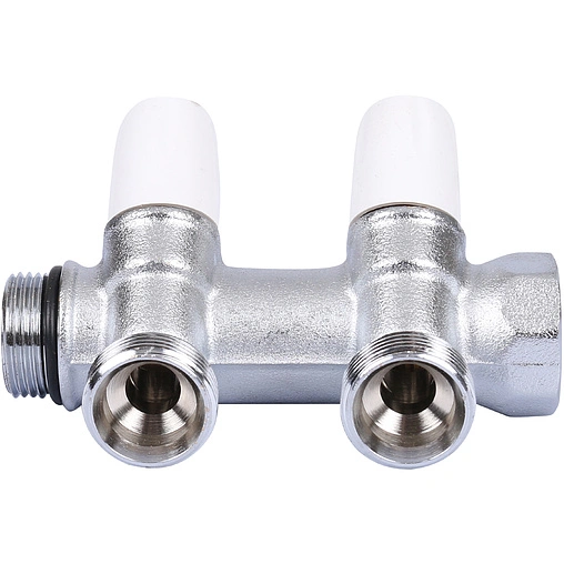 Коллектор регулирующий проходной 2 отвода ¾&quot;в/н x ½&quot;к Tiemme MAXIMA 1860008