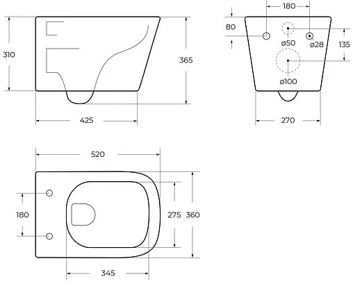 Унитаз подвесной безободковый BelBagno Ardente-C черный матовый BB3202CHR-MB