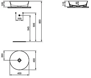 Раковина Ideal Standard Ipalyss 40 кашемир E1398V4 Раковина Ideal Standard Ipalyss 40 кашемир E1398V4, 2