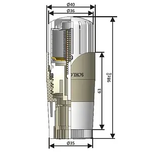 Головка термостатическая Schlosser Diamant белый 600100004 Головка термостатическая Schlosser Diamant белый 600100004, 2