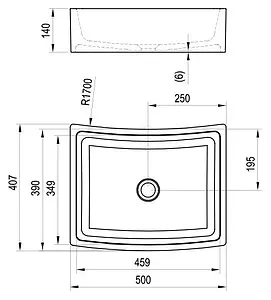 Раковина Ravak Formy 02 50 белый XJM01250000 Раковина Ravak Formy 02 50 белый XJM01250000, 2