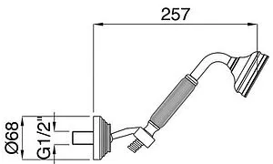 Душевой набор Cezares Olimp бронза OLIMP-KD-02, 2