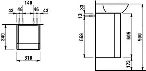 Тумба-умывальник подвесная Laufen INO 31.8 L тёмный орех 4.2535.1.030.171.1+8.1030.2.000.104.1 Тумба-умывальник подвесная Laufen INO 31.8 L тёмный орех 4.2535.1.030.171.1+8.1030.2.000.104.1, 2