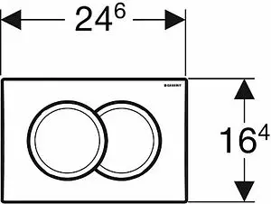 Клавиша смыва для унитаза Geberit Delta 01 115.107.21.1 хром глянцевый Клавиша смыва для унитаза Geberit Delta 01 115.107.21.1 хром глянцевый, 2