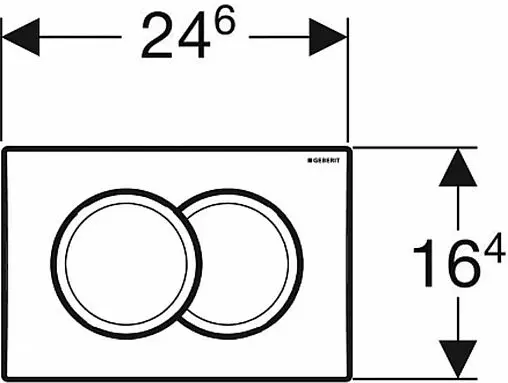 Клавиша смыва для унитаза Geberit Delta 01 115.107.46.1 хром матовый