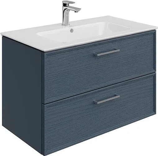 Тумба-умывальник подвесная Kerama Marazzi Piano Classic 85 ясень синий PIA.CL.85\BLU.M+PI.wb.85