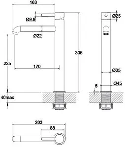 Смеситель для раковины WHITECROSS Y gold золото Y1212GL, 2